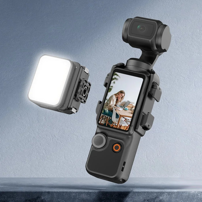FLYMILE For DJI Osmo Pocket 3 Action Camera Fill Light with Bracket IPX4 Waterproof Triple Tone Lighting 4-Level Adjustable - 2