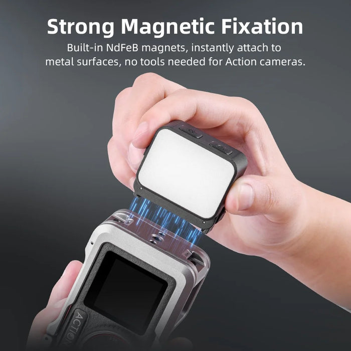 FLYMILE For DJI Osmo Pocket 3 Action Camera Fill Light with Bracket IPX4 Waterproof Triple Tone Lighting 4-Level Adjustable - 6
