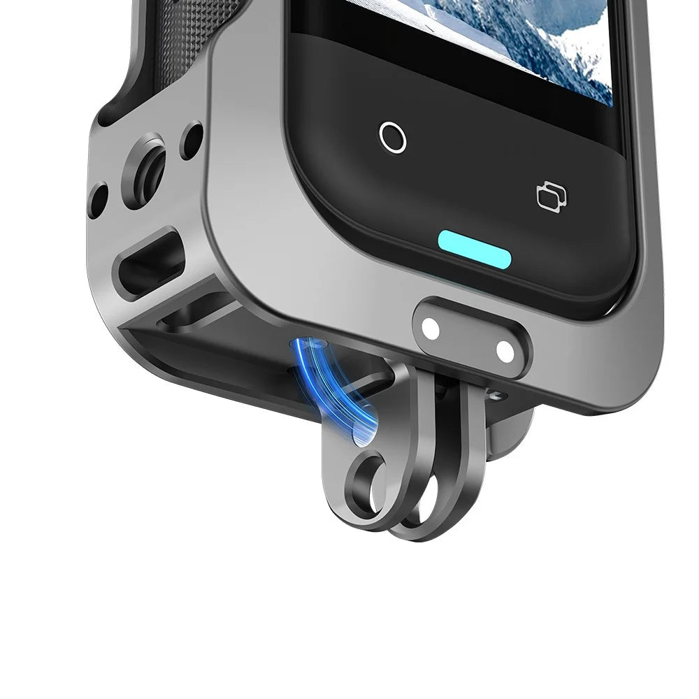 FLYMILE For Insta360 X5 Multifunctional Expansion Protection Cage Metal Frame with Cold Shoe Port - 3