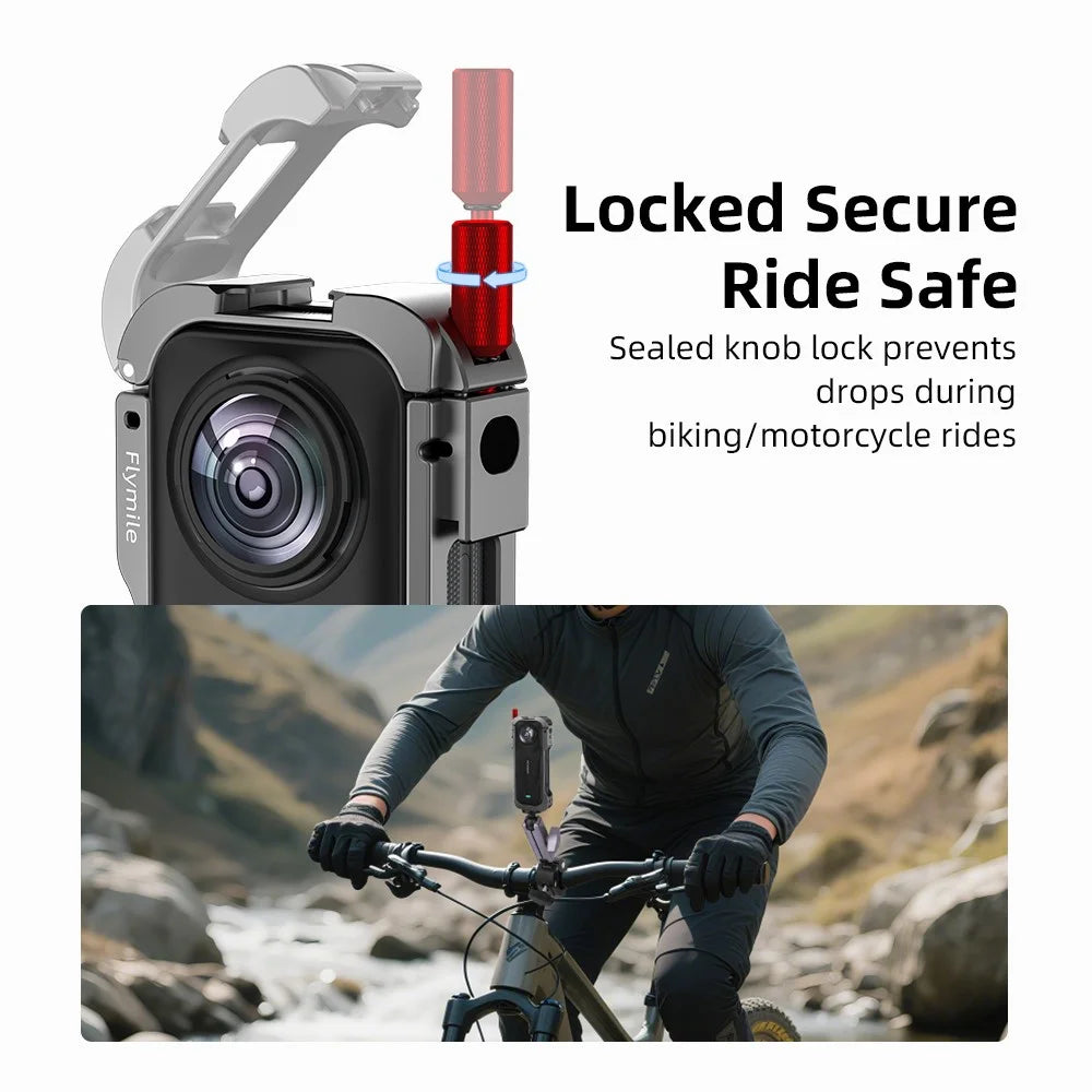FLYMILE For Insta360 X5 Multifunctional Expansion Protection Cage Metal Frame with Cold Shoe Port - 5