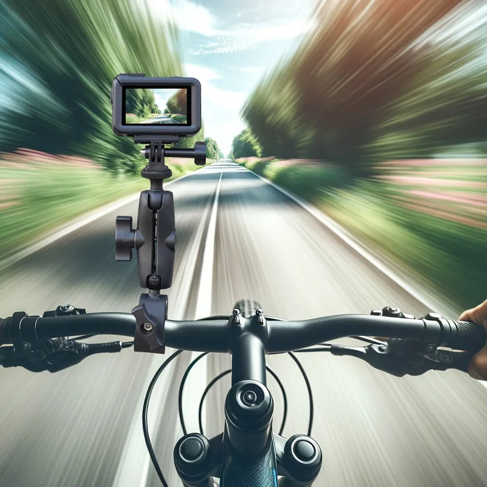 BRDRC Cycling Bracket Set For Sports Camera Extension Pole Multi-Angle Capture / Dual Grip Stability - 4