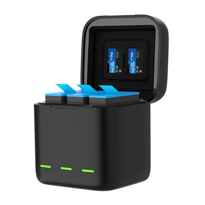 TELESIN S0-BCG-10-TGP For GoPro Hero 13 3-Slot Battery Charging Box Memory Card Storage Case - 2