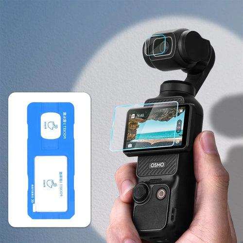 BRDRC For DJI Osmo Pocket 3 Screen Protector Kit Lens + Display Integrated Tempered Glass Film - 1