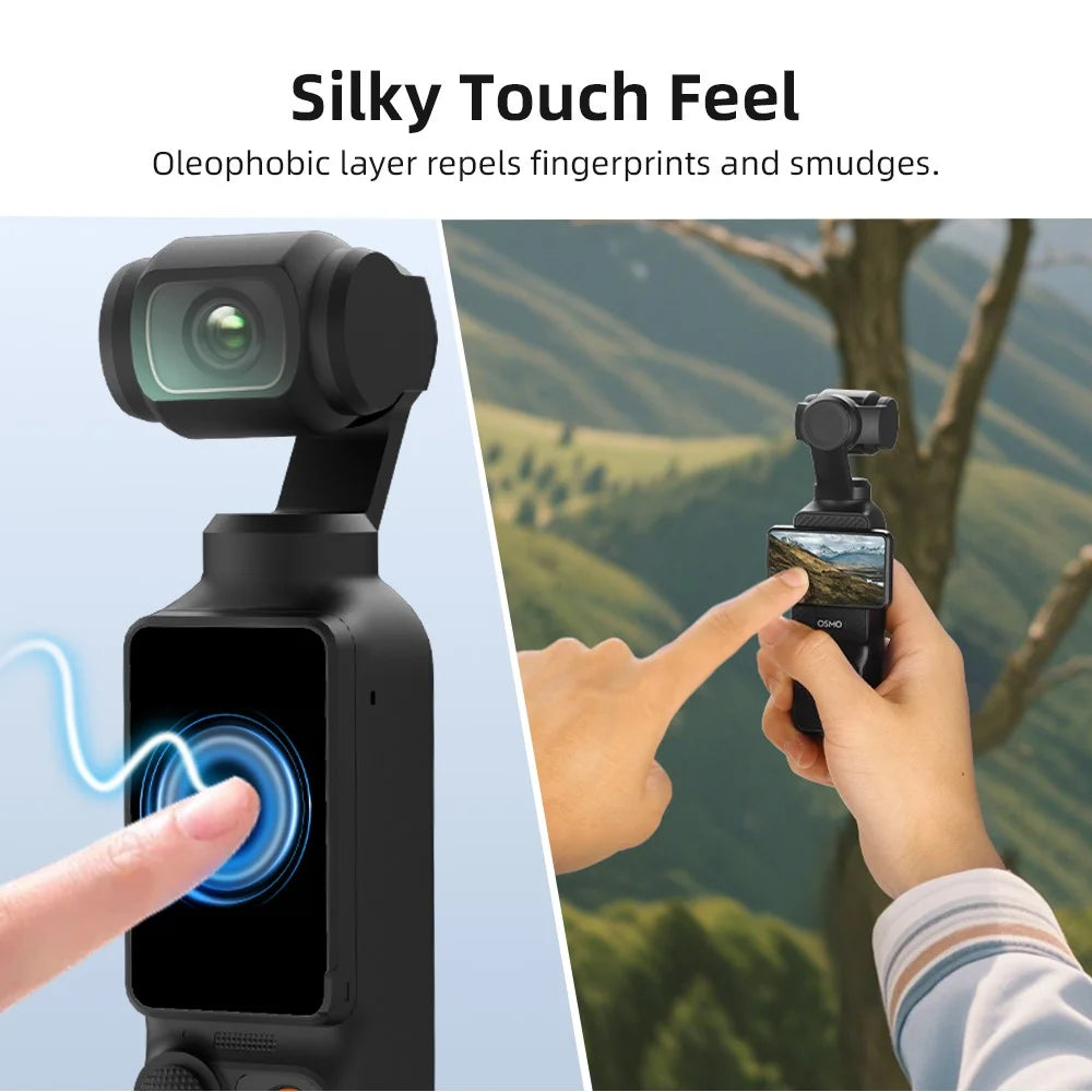 BRDRC For DJI Osmo Pocket 3 Screen Protector Kit Lens + Display Integrated Tempered Glass Film - 3