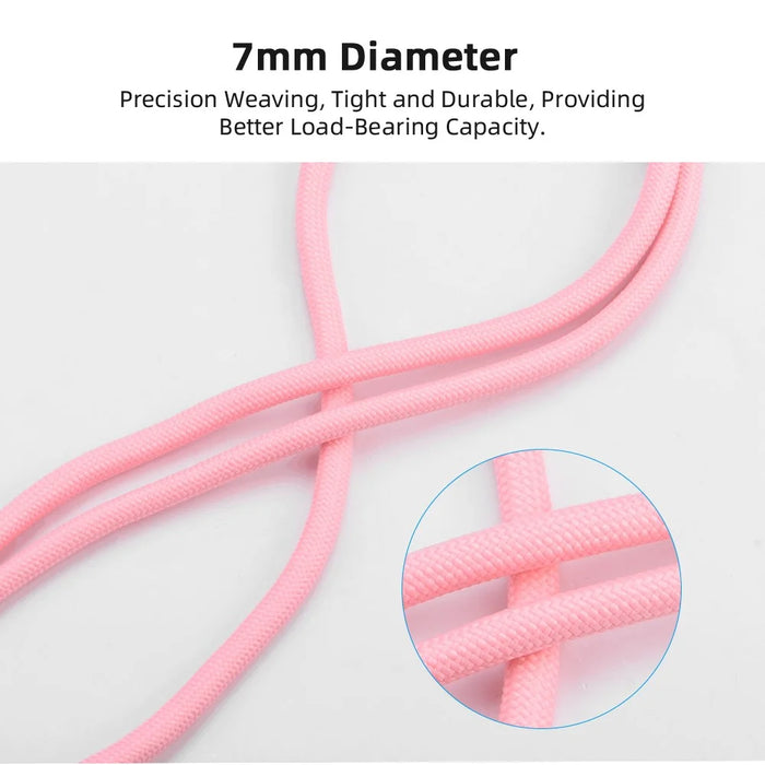 2Pcs / Set For DJI Osmo Pocket 3 Dual Buckle Design Adjustable Crossbody Strap with Wrist Lanyard - Pink - 7