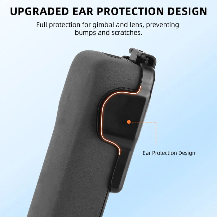 BRDRC For DJI Osmo Pocket 3 Gimbal Cover Protective Case Shockproof Flip Design with Filter Storage - Black - 6