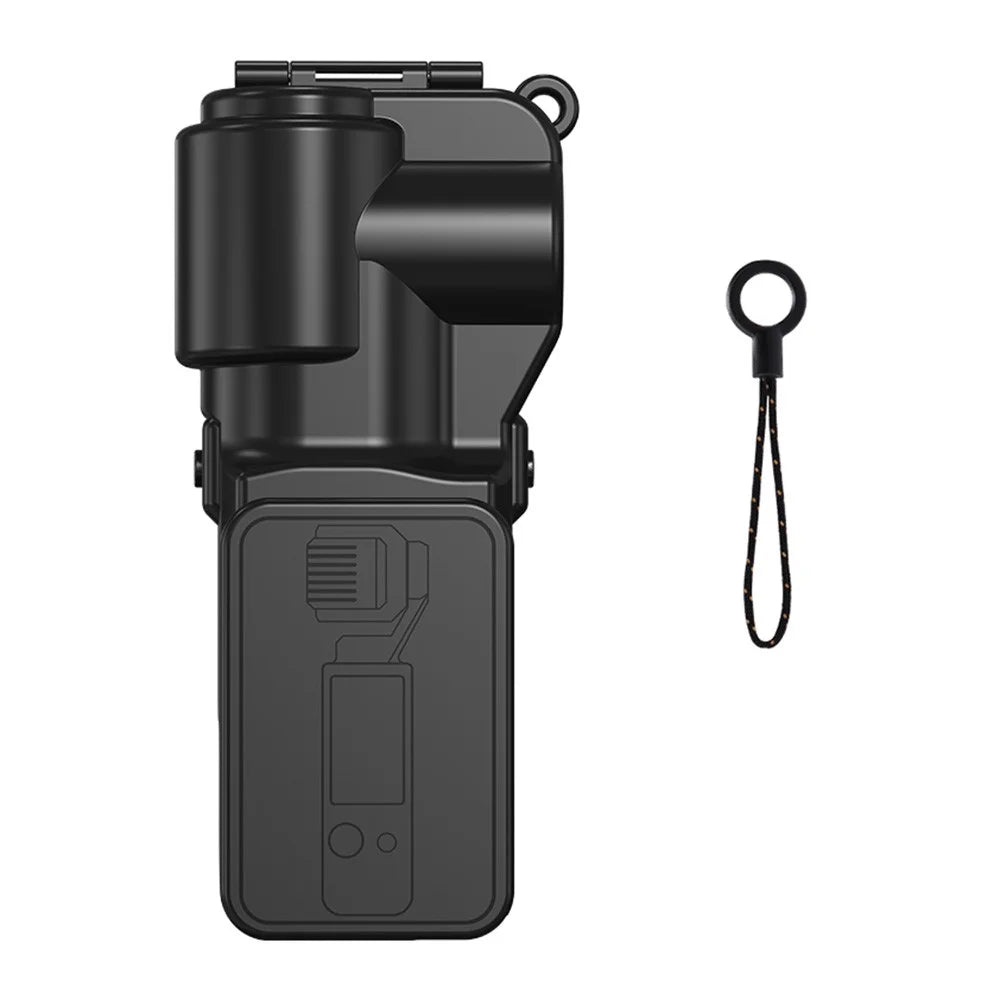 For DJI Osmo Pocket 3 Camera Protective Cover Shock Absorbing Lens Screen Flip Open Design Case - Black - 1
