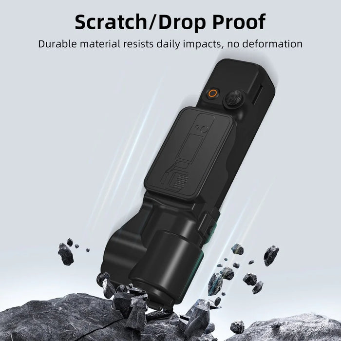 For DJI Osmo Pocket 3 Camera Protective Cover Shock Absorbing Lens Screen Flip Open Design Case - Black - 3