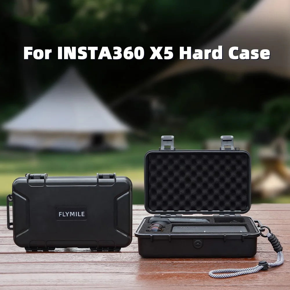 FLYMILE For Insta360 X5 Camera Hard Carrying Case Shockproof Waterproof PP Storage Box - 3