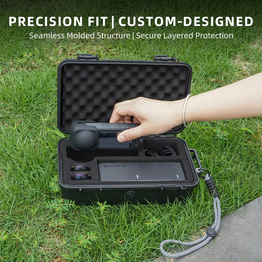 FLYMILE For Insta360 X5 Camera Hard Carrying Case Shockproof Waterproof PP Storage Box - 6