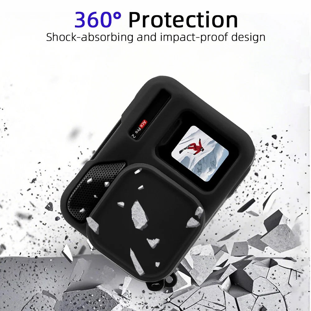 For Insta360 Ace Pro 2 Silicone Sleeve Shock-Absorbing Camera Case Protective Cover - 7