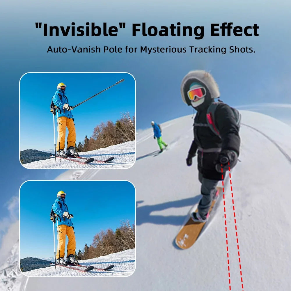 FLYMILE Action Camera Selfie Stick 5-Section Telescopic 1.3m Aluminum Alloy Extendable Pole - 4