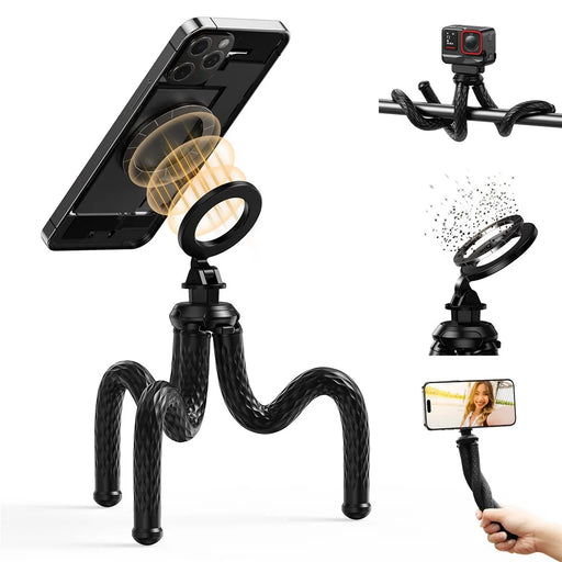 TELESIN P3-FM-02 Magnetic Phone Tripod Flexible Octopus Desktop Stand Adjustable Angle - 2