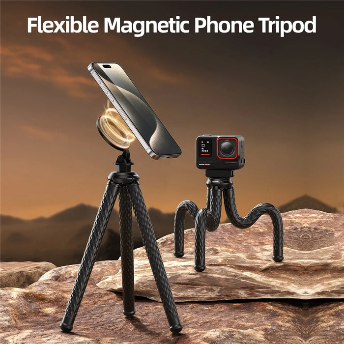 TELESIN P3-FM-02 Magnetic Phone Tripod Flexible Octopus Desktop Stand Adjustable Angle - 3