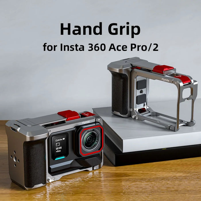FLYMILE For Insta360 Ace Pro / Ace Pro 2 Camera Cage Aluminum Alloy Grip Street Set Camera Accessories - 4