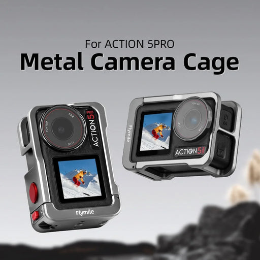 FLYMILE Camera Cage For DJI Osmo Action 5 Pro / Action 4 / Action 3 Metal Protective Frame Mounts Rabbit Cage - 2