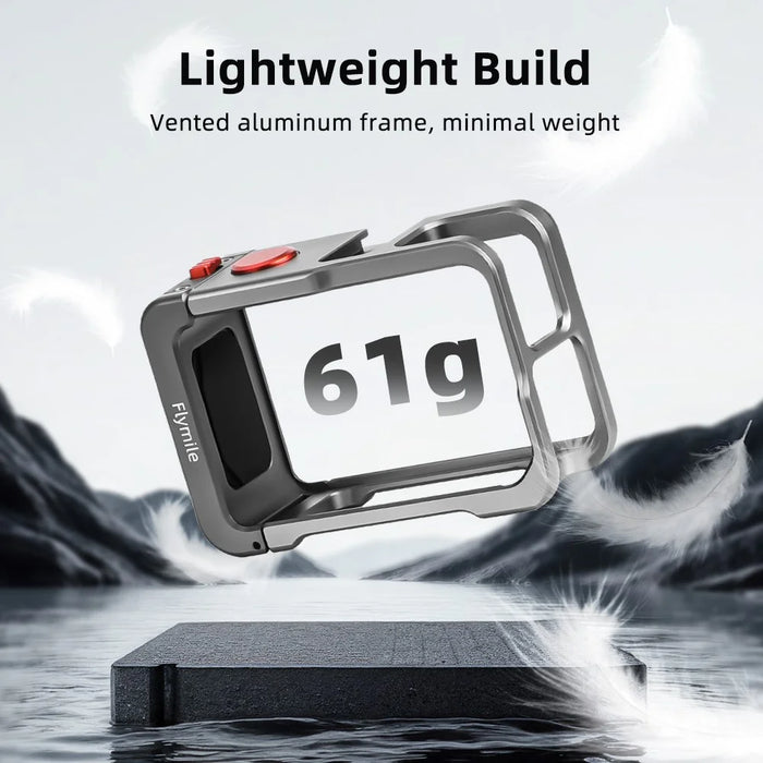 FLYMILE Camera Cage For DJI Osmo Action 5 Pro / Action 4 / Action 3 Metal Protective Frame Mounts Rabbit Cage - 4
