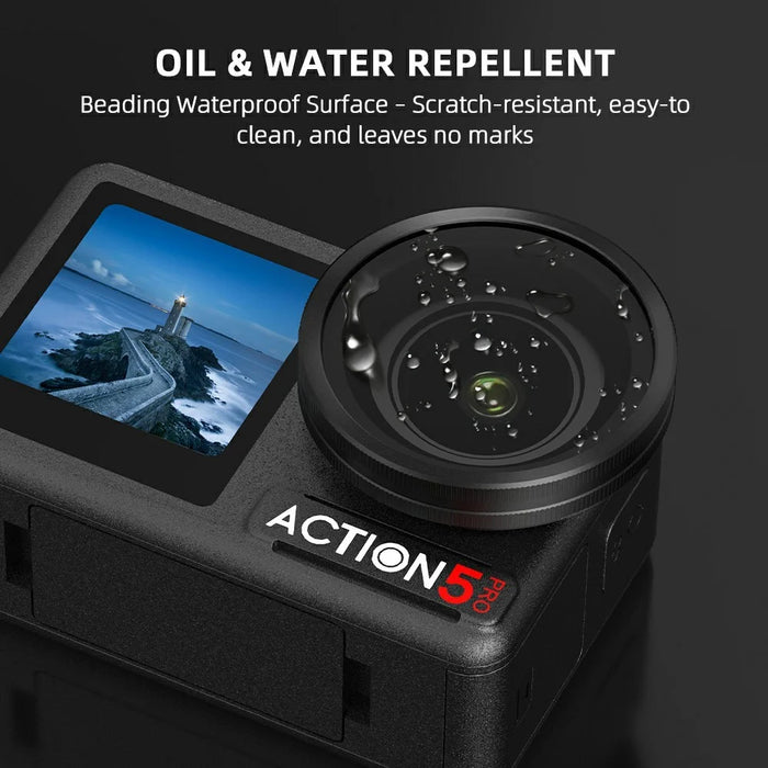 BRDRC For DJI Osmo Action 5 Pro Wide-Angle Lens 180° Ultra-Wide View Dual-Layer HD Coating Threaded Mount - 7