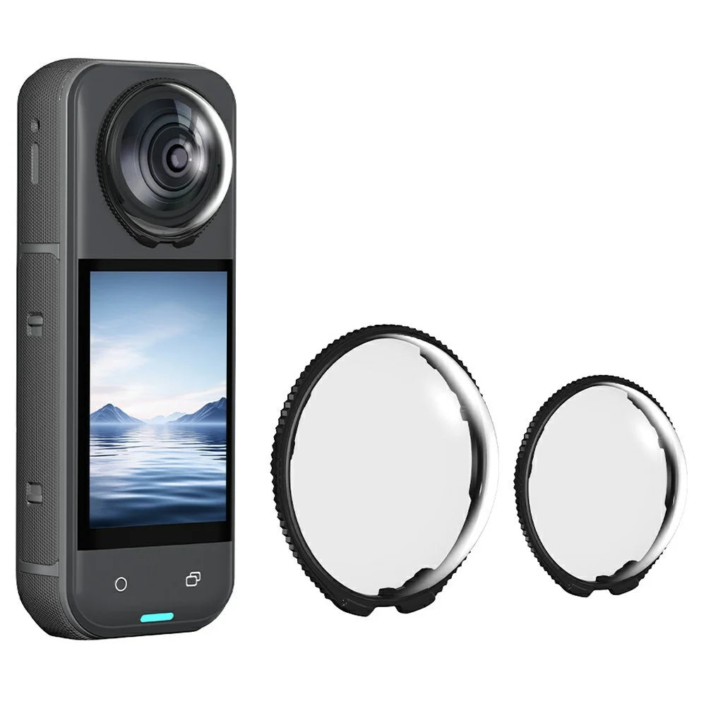 For Insta360 X5 Tempered Glass Lens Protector 2Pcs HD Optical Glass Lens Cover with Multi Layer Anti Reflective Coating - 1
