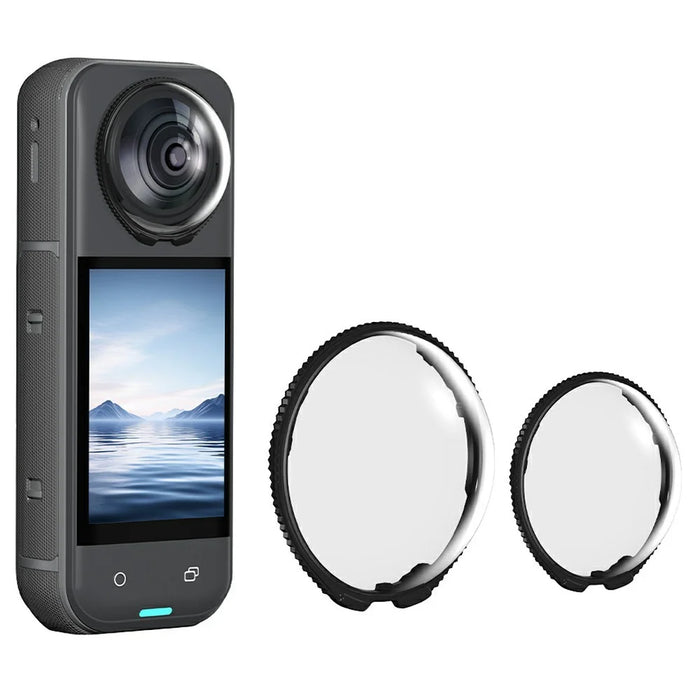 For Insta360 X5 Tempered Glass Lens Protector 2Pcs HD Optical Glass Lens Cover with Multi Layer Anti Reflective Coating - 1