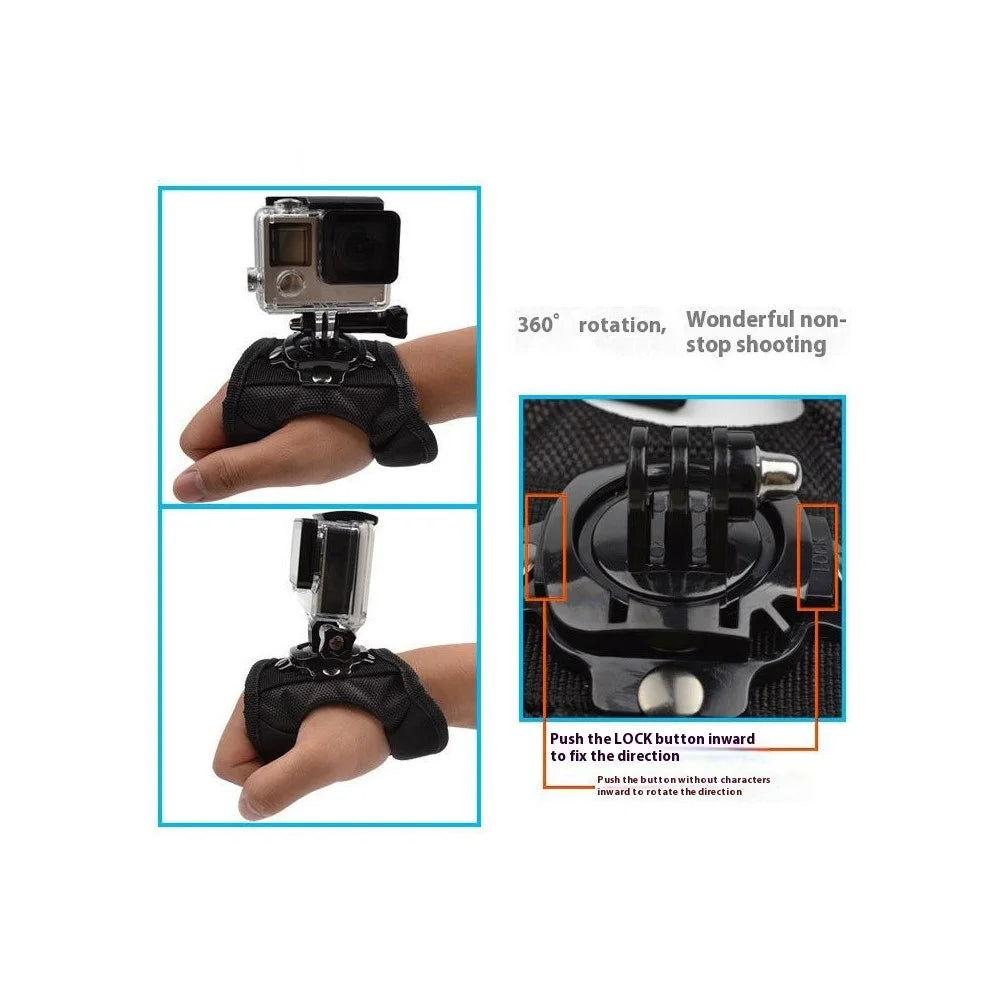 17 in 1 Accessories Kit For GoPro Hero 4 / 3 Action Camera Cycling Sports Rotation Glove Palm Strap Mount Set - 2