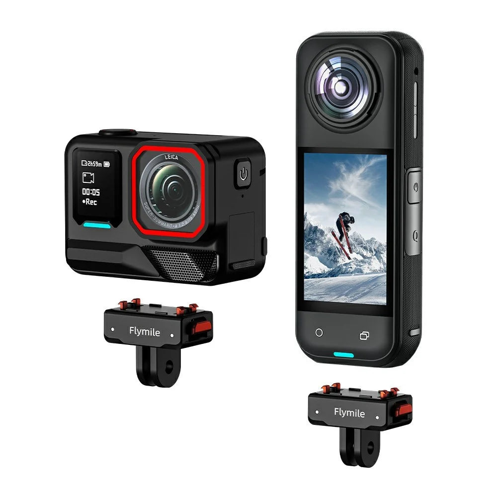 FLYMILE Magnetic Quick Release Base For Insta360 Ace / Ace Pro / Ace Pro 2 / X5 / X4 / X3 / X2 Plastic Camera Mount - 2