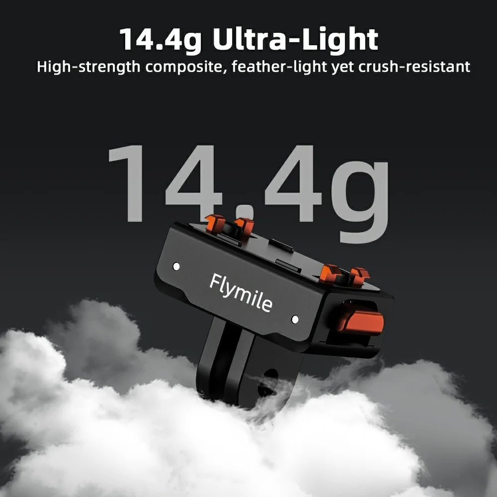 FLYMILE Magnetic Quick Release Base For Insta360 Ace / Ace Pro / Ace Pro 2 / X5 / X4 / X3 / X2 Plastic Camera Mount - 5