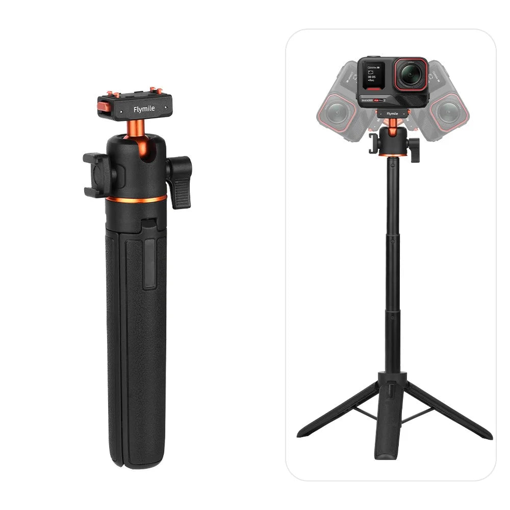 FLYMILE For Insta360 Ace Pro / X5 / X3 Quick Release Tripod Magnetic Snap-on 360 Degree Ball Head Stand - 1