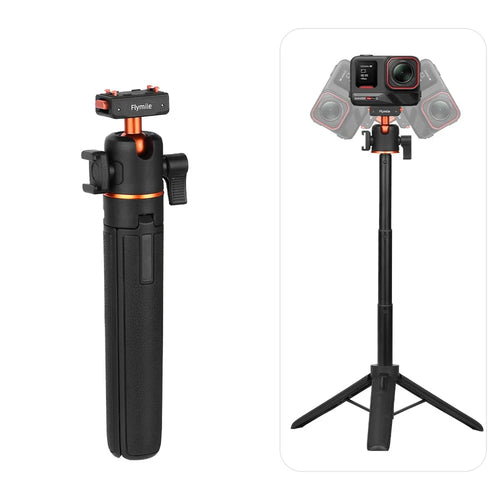 FLYMILE For Insta360 Ace Pro / X5 / X3 Quick Release Tripod Magnetic Snap-on 360 Degree Ball Head Stand - 1