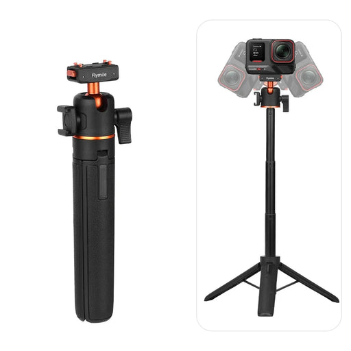 FLYMILE For Insta360 Ace Pro / X5 / X3 Quick Release Tripod Magnetic Snap-on 360 Degree Ball Head Stand - 1