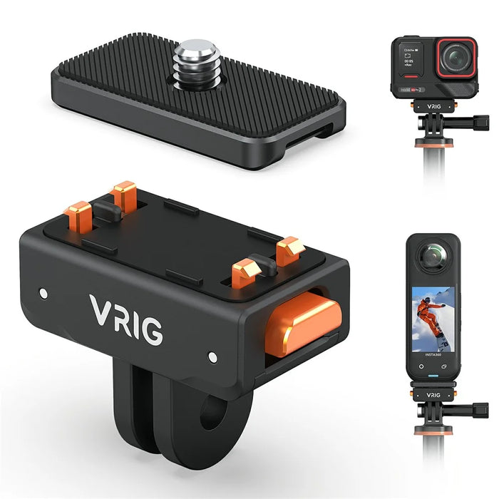 VRIG AC-41 Anti Shake Camera Adapter for Insta360 Ace Pro 2  /  Ace Pro  /  Ace  /  X5 Compatible with GoPro Mount - 1