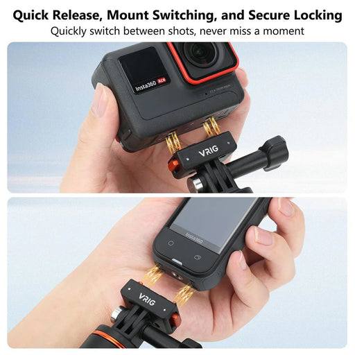 VRIG AC-41 Anti Shake Camera Adapter for Insta360 Ace Pro 2  /  Ace Pro  /  Ace  /  X5 Compatible with GoPro Mount - 2
