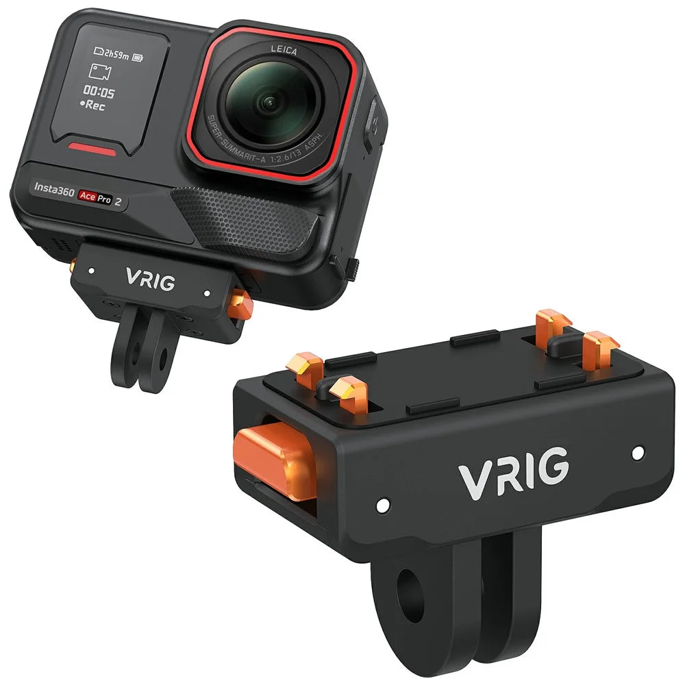 VRIG AC-42 Action Camera Adapter for Insta360 Ace Pro 2  /  Ace Pro  /  Ace Pro Plastic Base Compatible with GoPro Mount - 1