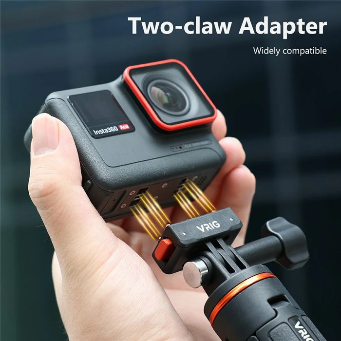 VRIG AC-42 Action Camera Adapter for Insta360 Ace Pro 2  /  Ace Pro  /  Ace Pro Plastic Base Compatible with GoPro Mount - 2
