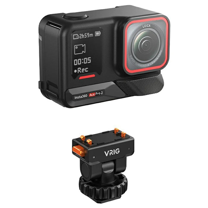VRIG AC-44 Quick Release Cold Shoe Mount for Insta360 Ace Pro 2  /  Ace Pro  /  Ace  /  X5 Tilt Adjustment Adapter - 2