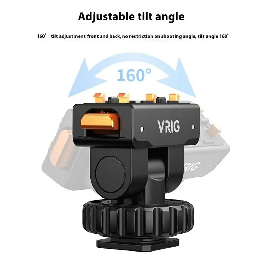 VRIG AC-44 Quick Release Cold Shoe Mount for Insta360 Ace Pro 2  /  Ace Pro  /  Ace  /  X5 Tilt Adjustment Adapter - 4