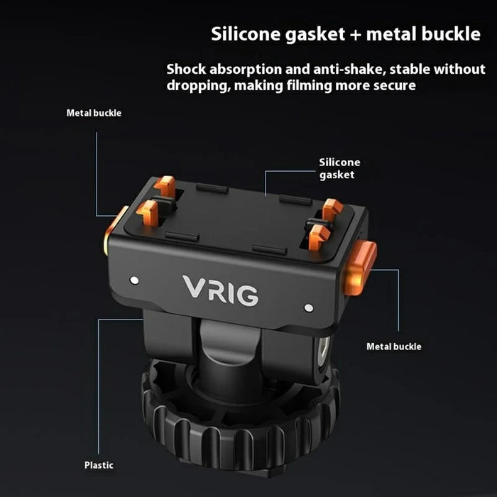 VRIG AC-44 Quick Release Cold Shoe Mount for Insta360 Ace Pro 2  /  Ace Pro  /  Ace  /  X5 Tilt Adjustment Adapter - 5
