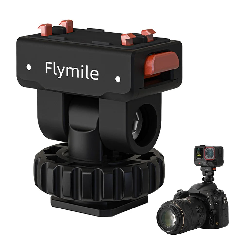 FLYMILE Cold Shoe Mount for Insta360 Ace Pro 2 / Ace Pro / Ace / X5 / X4 / X3 / X2 Quick Release Magnetic Base - 1