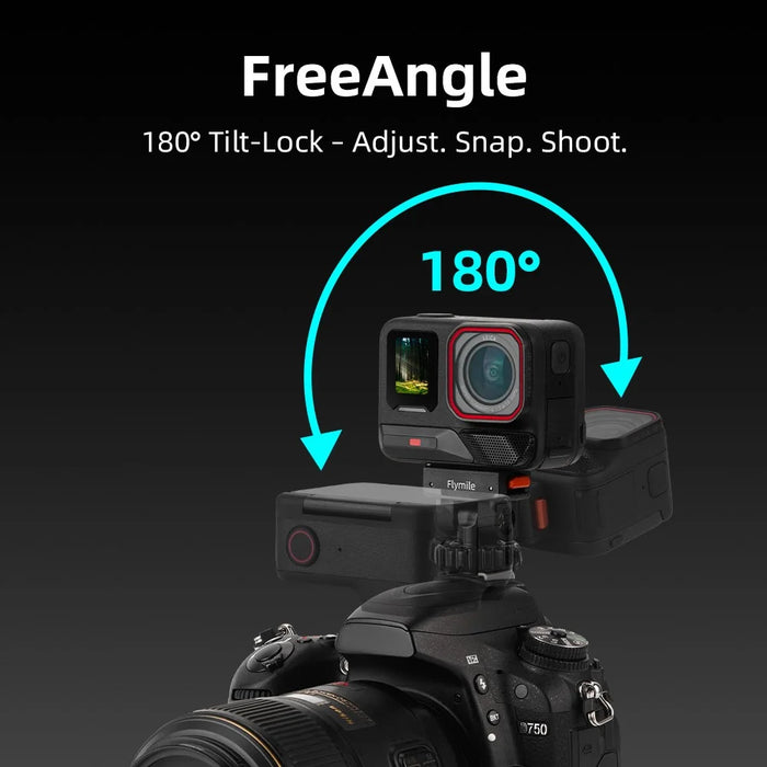 FLYMILE Cold Shoe Mount for Insta360 Ace Pro 2 / Ace Pro / Ace / X5 / X4 / X3 / X2 Quick Release Magnetic Base - 7