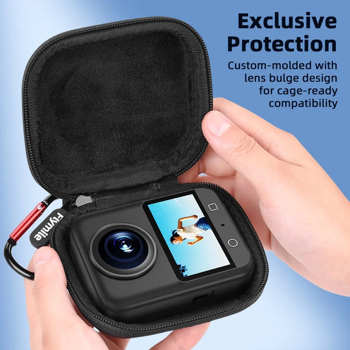 FLYMILE For DJI Osmo 360 Panoramic Camera Storage Bag PU Leather Carrying Case - 6