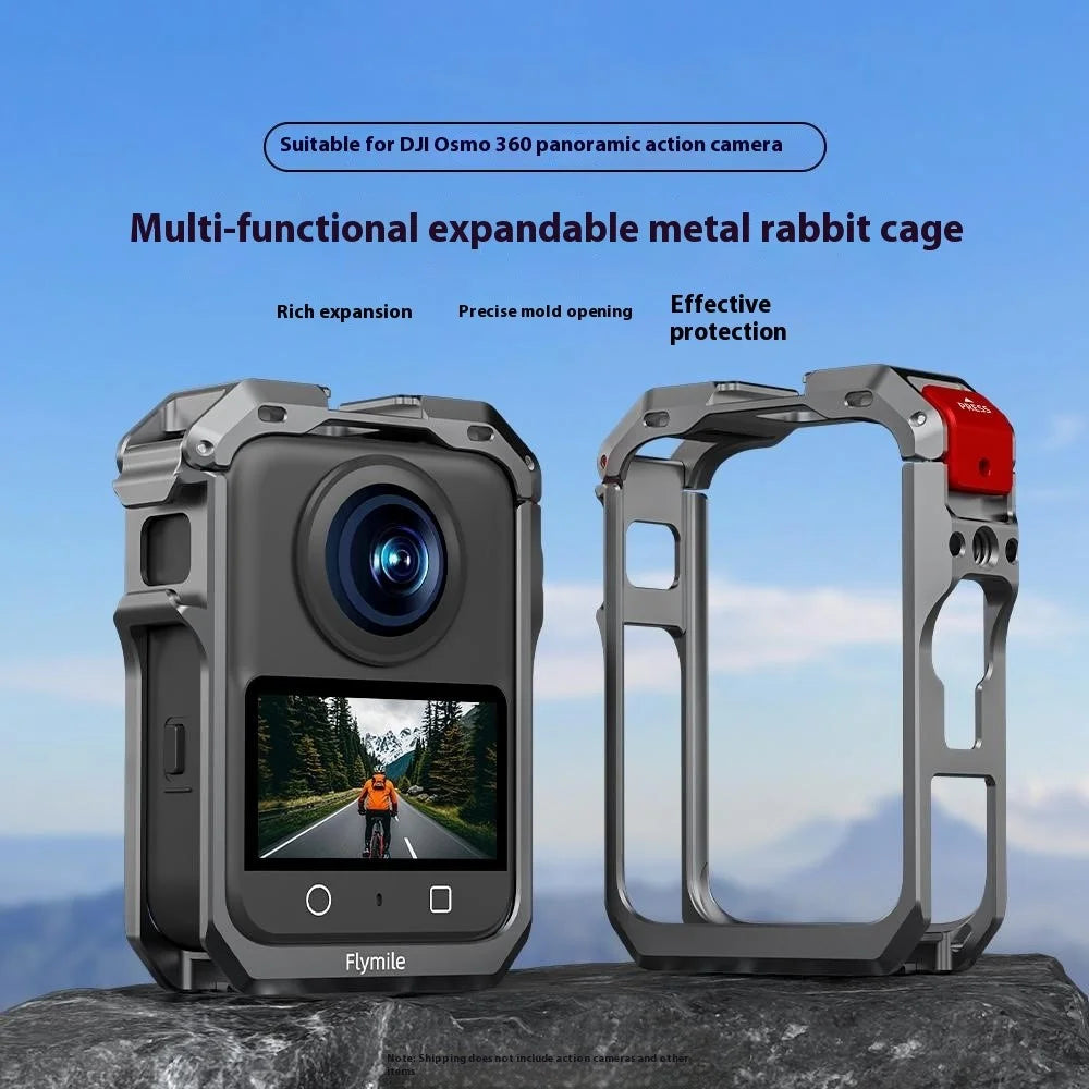 FLYMILE For DJI Osmo 360 Panoramic Camera Metal Frame Rabbit Cage - 3
