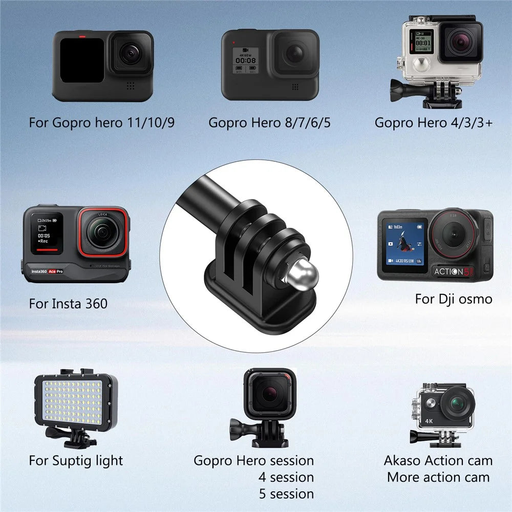 VRIG For GoPro Camera 1 / 4 Inch Adapter Universal 180 Degree Tilt Adjustment Mount Base - 4