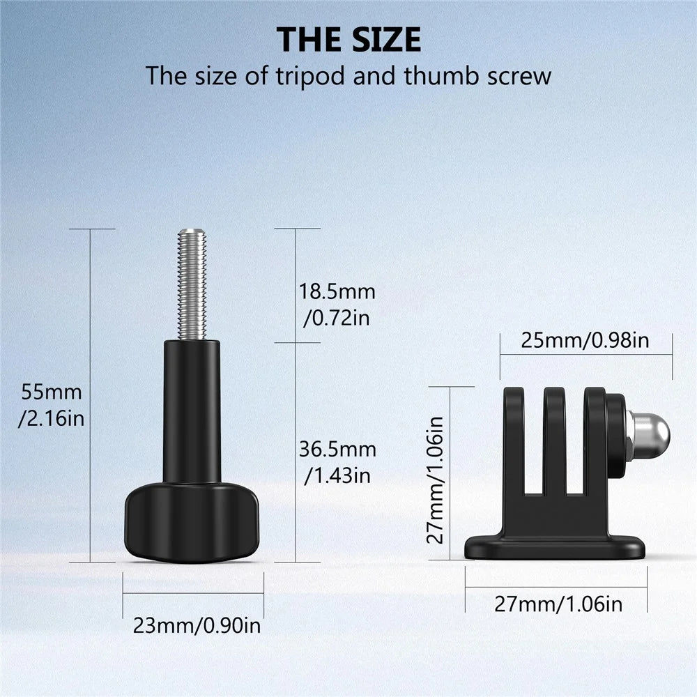 VRIG For GoPro Camera 1 / 4 Inch Adapter Universal 180 Degree Tilt Adjustment Mount Base - 7