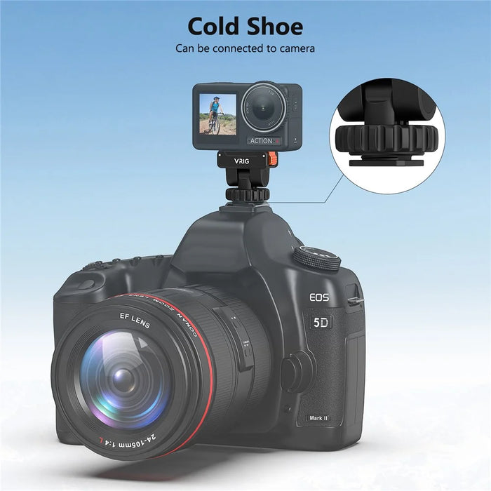 VRIG AC-36 For DJI Osmo Action 5 Pro / 4 / 3 Quick Release Cold Shoe Mount Plastic Camera Bracket - 2