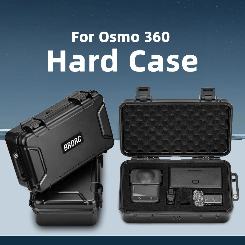 BRDRC For DJI Osmo 360 Panoramic Camera Hard Carrying Case Shockproof PP Storage Box - 4
