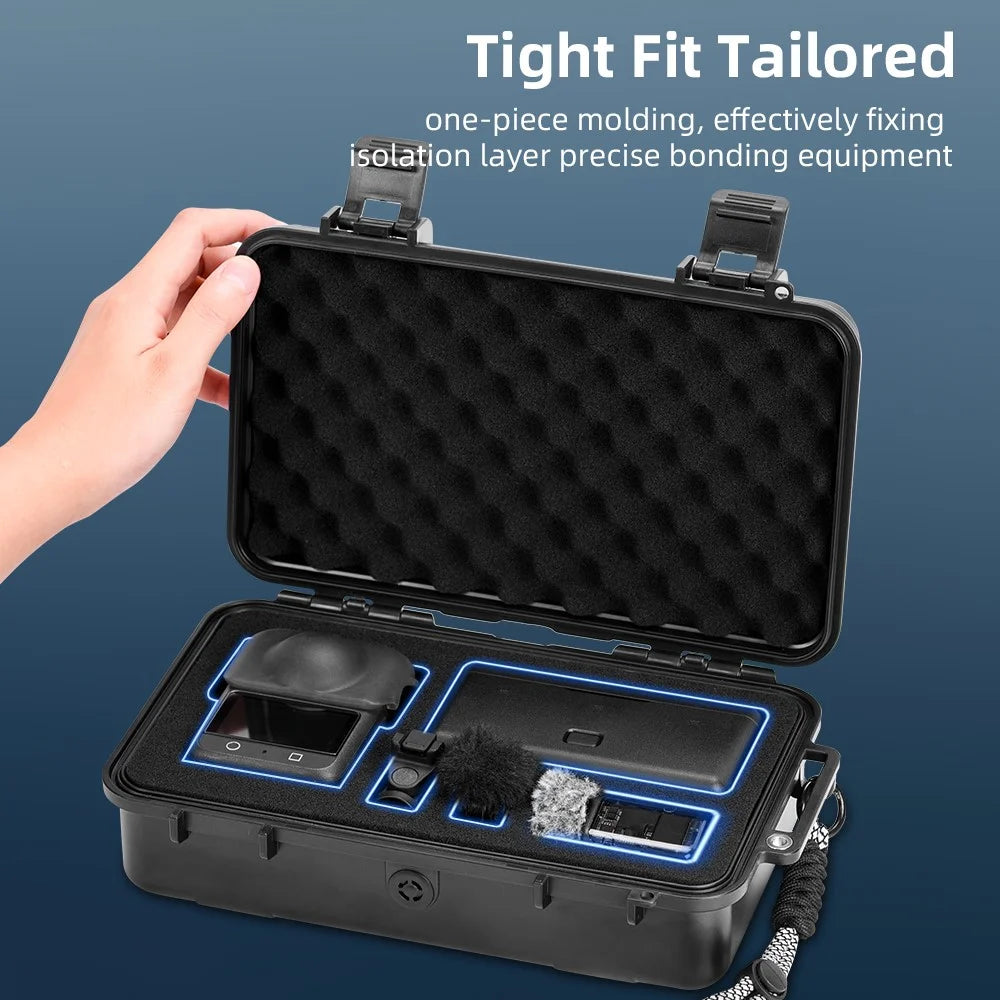 BRDRC For DJI Osmo 360 Panoramic Camera Hard Carrying Case Shockproof PP Storage Box - 6
