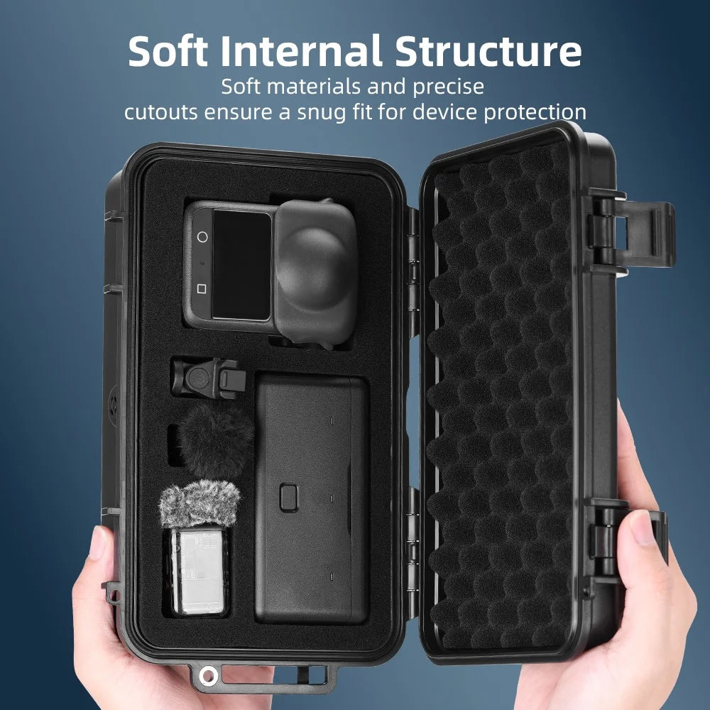 BRDRC For DJI Osmo 360 Panoramic Camera Hard Carrying Case Shockproof PP Storage Box - 7