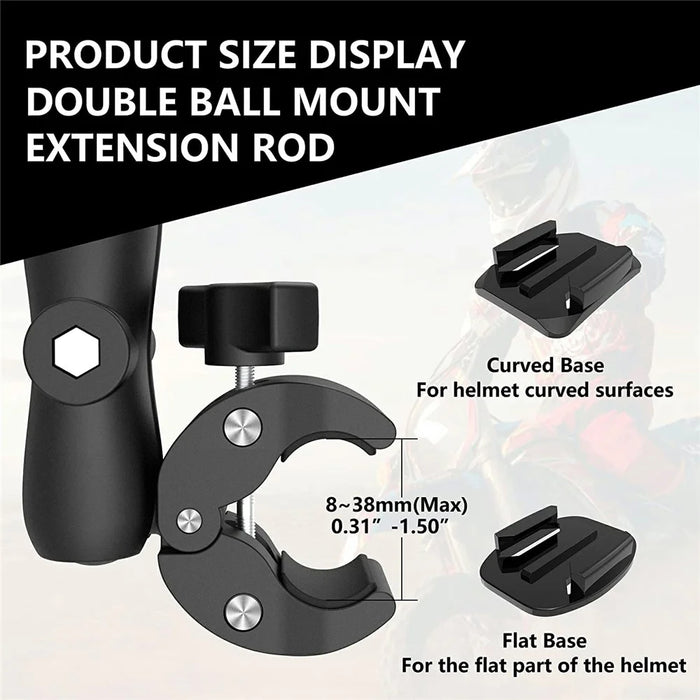 23Pcs / Set Motorcycle Accessory Bundle for Insta360  /  DJI  /  GoPro Action Camera Mount Kit - 5