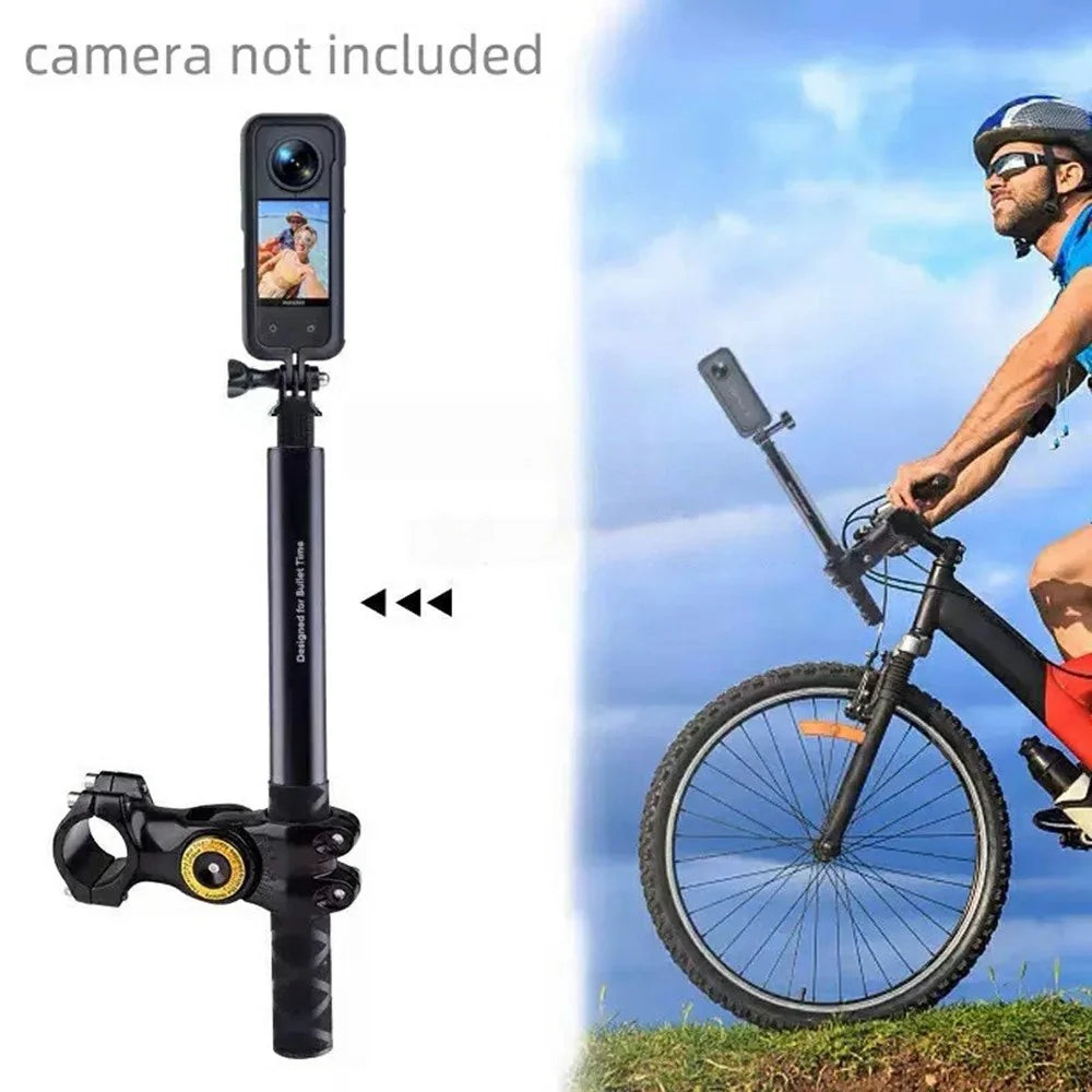 For Insta360  /  GoPro  /  DJI Action Camera Motorcycle Bike Handlebar Mount Telescopic Invisible Selfie Stick with 1 / 4 Screw - 3
