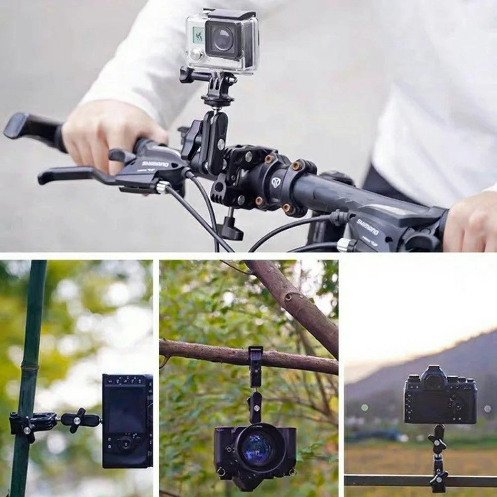 For DJI / GoPro / Insta360 Action Camera Crab Claw Clamp 360 Degree Rotation Magic Arm Mount Phone Holder - 6
